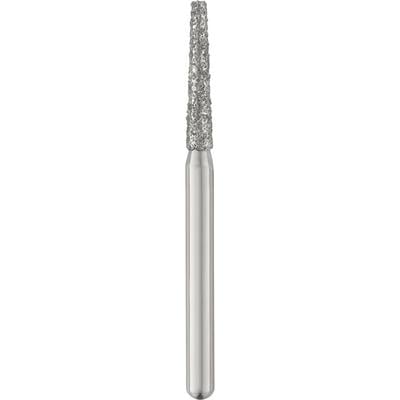 Patterson® Disposable Diamond Bur, FG, Medium Grit, Blue Ring, Cone Flat End, #847-016M, 1.6 mm Diameter, 8.0 mm Length, 25/Pkg