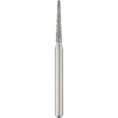 Patterson® Disposable Diamonds – FG, Medium, Blue, Round End Taper, 25/Pkg - # 856-012M, 1.2 mm Diameter, 8.0 mm Length