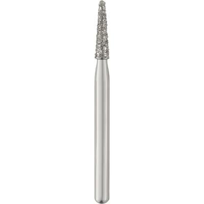 Patterson® Disposable Diamonds – FG, Medium, Blue, Round End Taper, 25/Pkg - # 855-016M, 1.6 mm Diameter, 6.0 mm Length