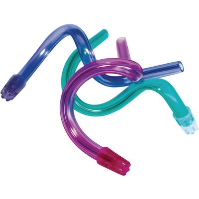 SafeBasics Saliva Ejectors, Clear with White Tip, 6.2 mm Diameter, 150 mm Length, 105/Pkg
