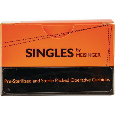 Meisinger Singles Sterile Carbide Bur, FG, Round, #1/2, 0.06 mm Head Diameter, 25/Pkg