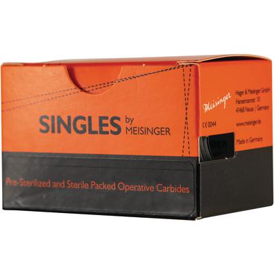 Meisinger Singles Sterile Carbide Bur, FG, Round, #6, 1.8 mm Diameter, 25/Pkg