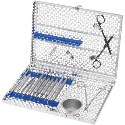 Hu-Friedy Black Line Bone Grafting Kit, Surgical, Stainless Steel, 15-Piece, IMNBGKITX