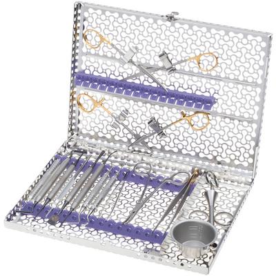 Hu-Friedy Black Line Keys Socket Grafting Kit, 16-Piece Surgical Instrument Set with IMS Infinity Series Cassette, IMNKEYSGKT