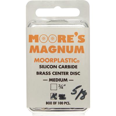 Magnum Brass Center Discs, Silicon Carbide, Medium Grit, 5/8", 100/Pkg