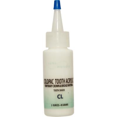Yates Motloid Coldpac Tooth Acrylic Powder, Clear, 2 oz Bottle