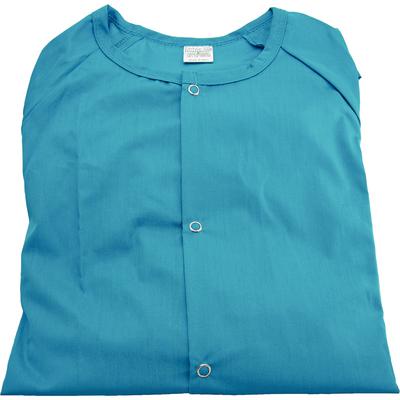 Fashion Seal Healthcare® Unisex Warm Up Jacket, Large, Teal, Snap Front, Knit Cuffs, 1/Pkg