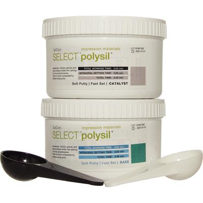 SELECT Polysil SH Putty Refill - Soft, Fast Set, 2 x 260 ml (Base & Catalyst) with 2 Scoops