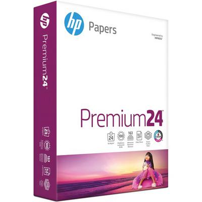 HP LaserJet Paper, 24 lb, 8.5" x 11", Ultra White, 500 Sheets/Ream, HEW 112400