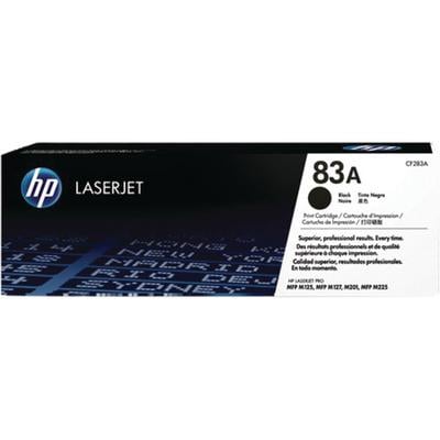 HP 83A Black Toner Cartridge (CF283A), 1,500 Page Yield, for LaserJet Pro M125/M127/M201/M225