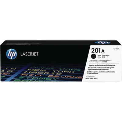 HP 201A Black Toner Cartridge (CF400A), 1500 Page Yield, for LaserJet Pro M252 and M277 MFP