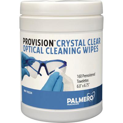 ProVision Crystal Clear Optical Cleaning Wipes, 6" x 6-3/4", 160/Canister, 3534