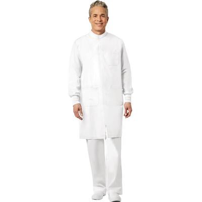 Fashion Seal Unisex T-Shield Snap Front Lab Coat, White, PFAS-Free, Extra Small, 1 Each
