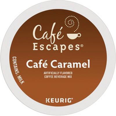 Keurig K-Cup Café Escapes Café Caramel Flavored Coffee, Light Roast, 24 K-Cups/Box, GMT6813