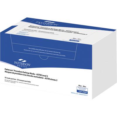 Patterson® Procedure Earloop Mask, ASTM Level 3, Blue, 50/Pkg