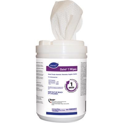 Diversey Oxivir 1 Disinfectant Wipes, 6" x 7", 160/Canister, 100850923