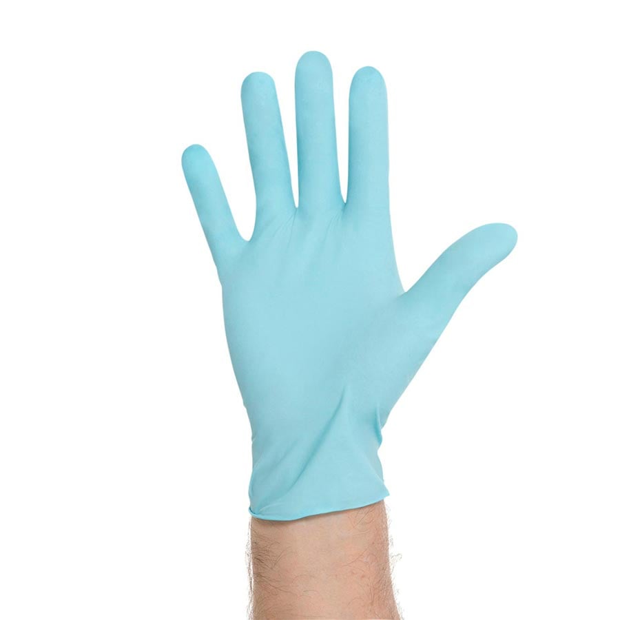 Halyard KC Blue Nitrile Exam Gloves, Small, Powder-Free, 100/Box, 53101