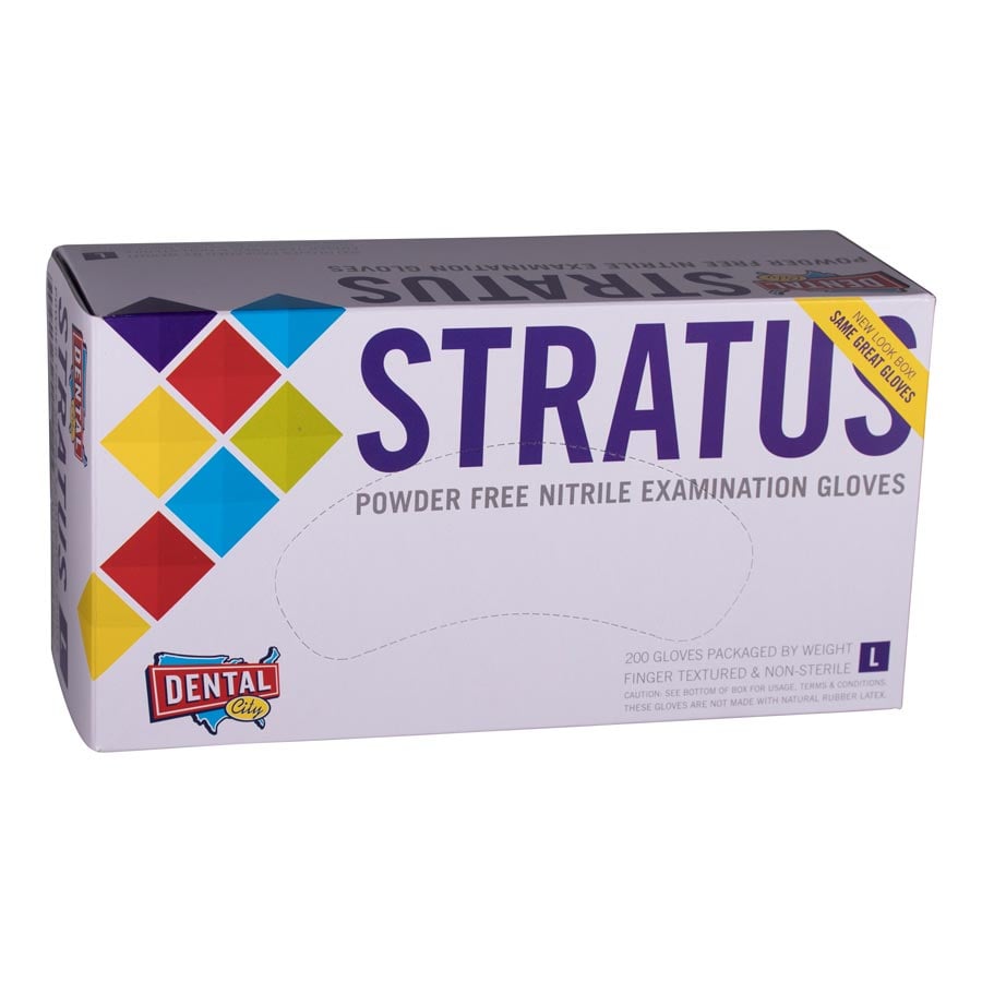 Stratus Nitrile Powder Free Gloves, Large, 200/Box