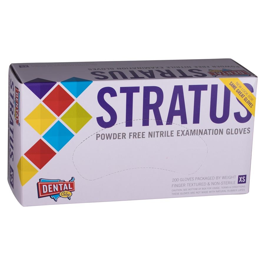 Stratus Nitrile Powder Free Gloves, X-Small, 200/Box