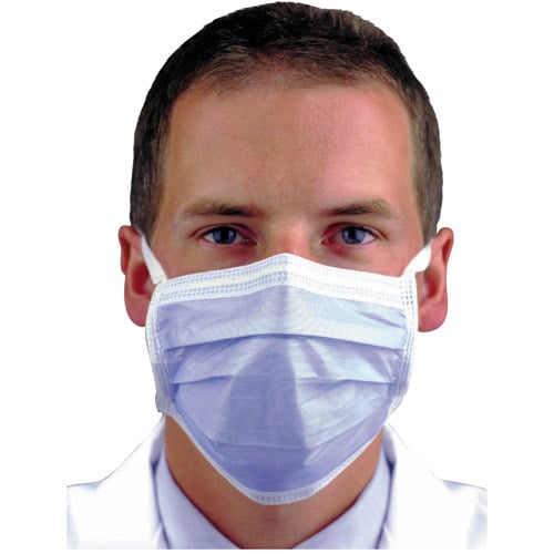 Com-Fit Super High Filtration Earloop Mask, ASTM Level 1, Fluid Resistant, Blue, Antifog Foam Strip, 40/Box, 20326
