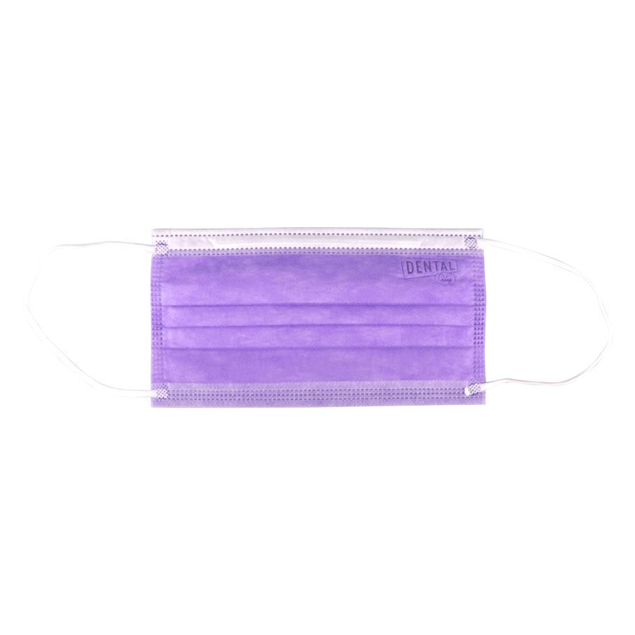 Dental City ASTM Level 3 Earloop Face Mask, 4-Ply, Super Soft, Purple, 50/Box