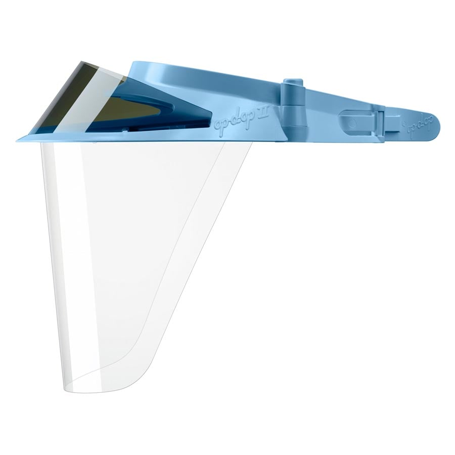 Op-D-Op II Visor Shield Protective Barrier System Kit II, Blue, 1 Visor, 3 Face Shields, 1 Mini Shield, 1 Light-Cure Filter, 355DKBL