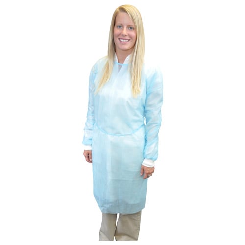 Maytex Knit Cuff Isolation Gowns, Blue, X-Large, 50/Box, 6010-XL