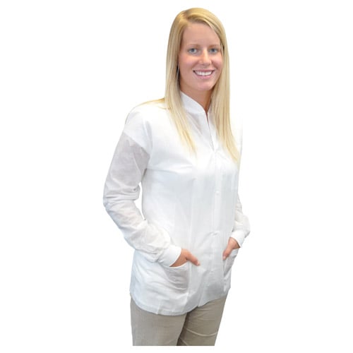 Maytex Disposable Lab Jacket, White, 30/Case, 6200W-SM
