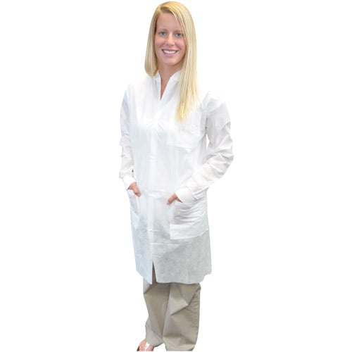 Maytex Disposable Lab Coats, White, XXX-Large, 30/Case, 6250WH-XXXL
