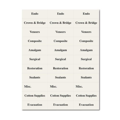 Zirc Tub Labels, 20Z463-LBL, 1/Pkg