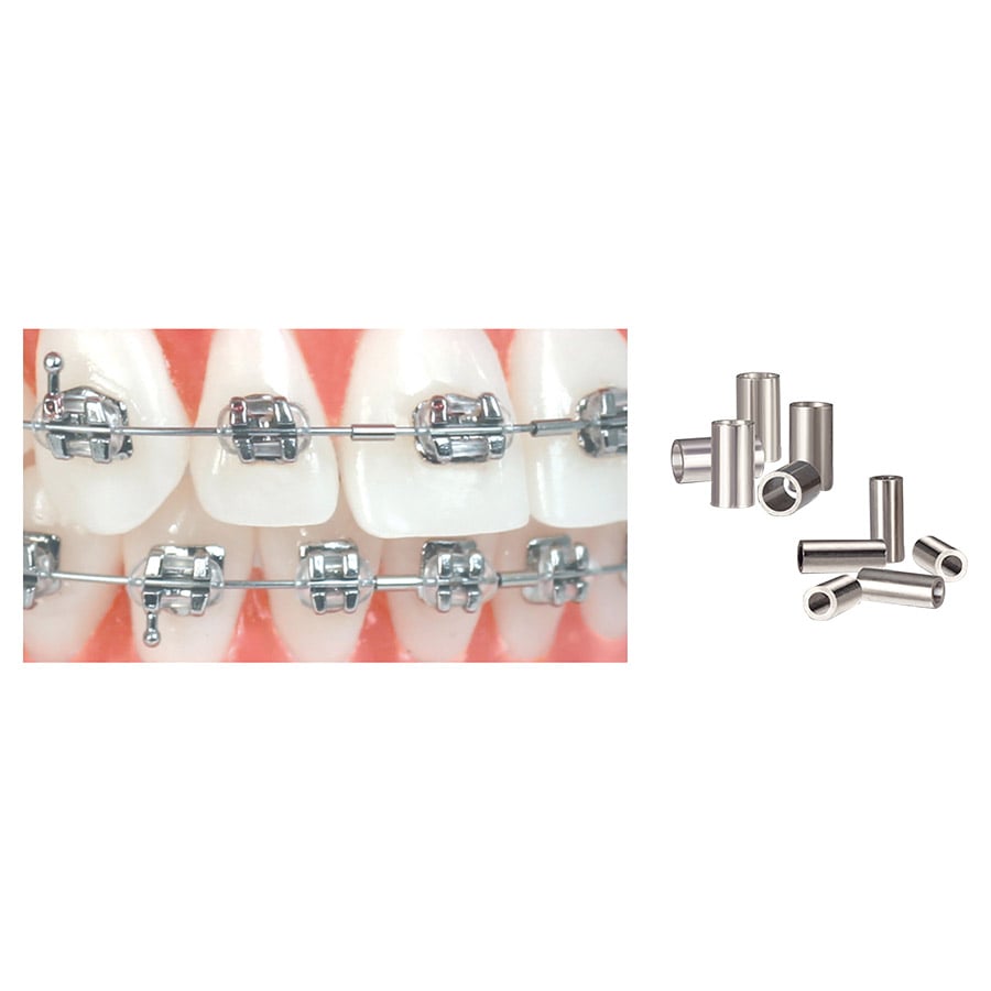 Crimpable Mini Stops, Cylinder Shaped, 20/Pack, 020-622