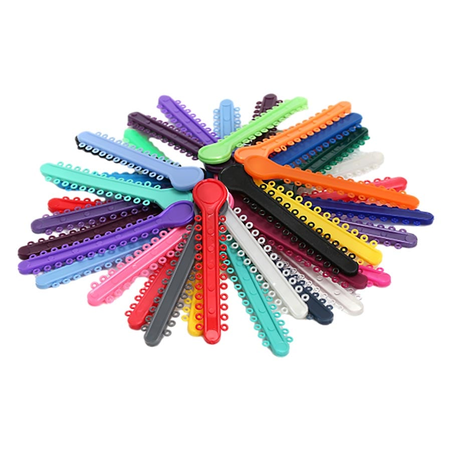 O&S Dental Easy Ties (Top Sticks) Orthodontic Elastic Ligature Ties, Red, 42 Sticks of 24 Ties, 1008 Ties/Pack, 320-005