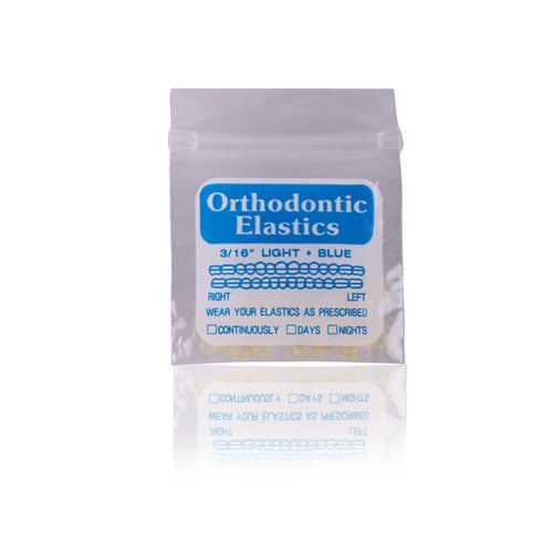 Fairfield Orthodontics Natural Elastics, 5/16" Medium Force, Penguin, 4.5 oz, 10000/Pack, 410-204