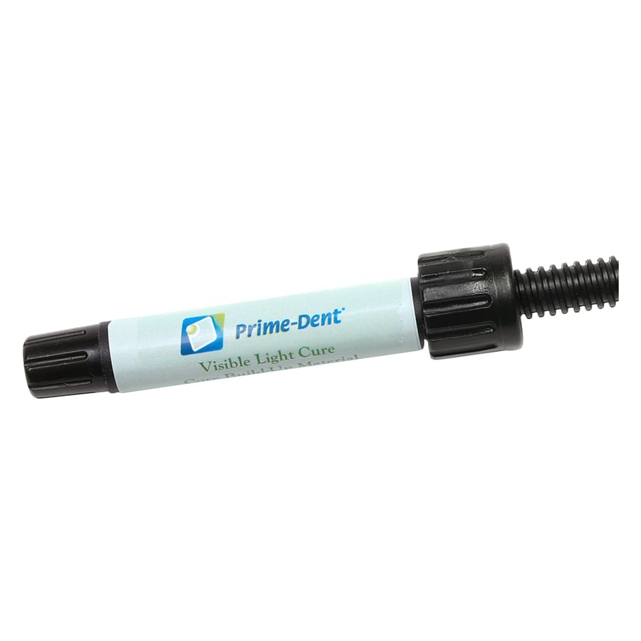 Prime Dental Visible Light Cure Core Build-Up Syringe, Blue, 5/Bx, 003-021