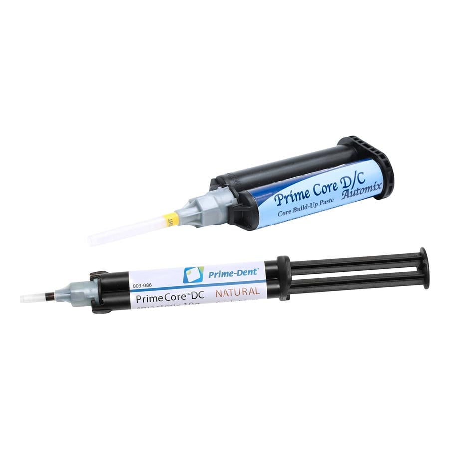 Prime Core DC Automix Dual Cure Core Build-Up Material, Shade A2, 10g Syringe, 1/Pk, Refill 003-086