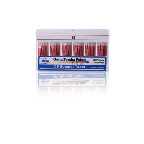 Meta Biomed Gutta Percha Points, .06 Taper, Sizes 15-40, 60/Box