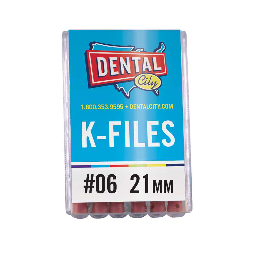 Dental City K-Files 21mm #06 (Pack of 6)