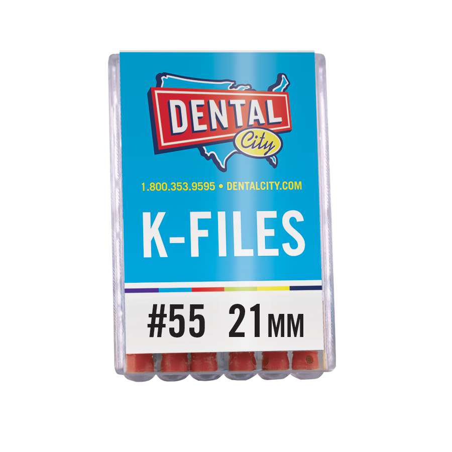 Dental City K-Files 21mm #55 (Pack of 6)