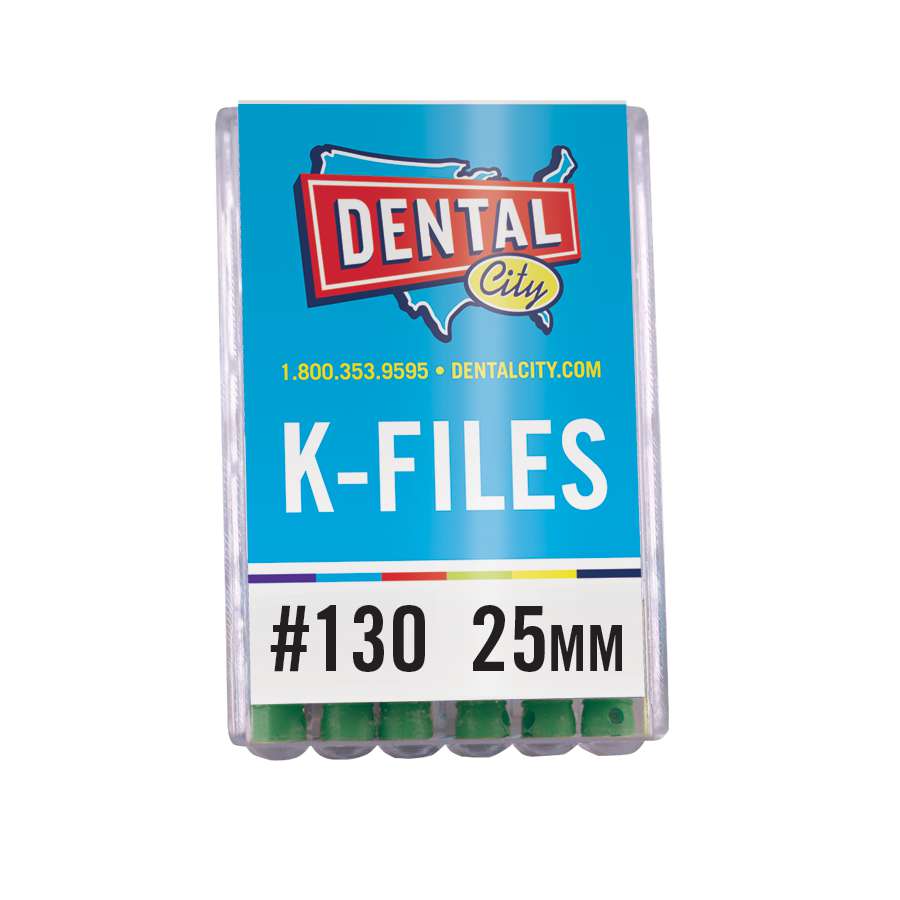 Dental City K-Files 25mm #130, 6/Pack