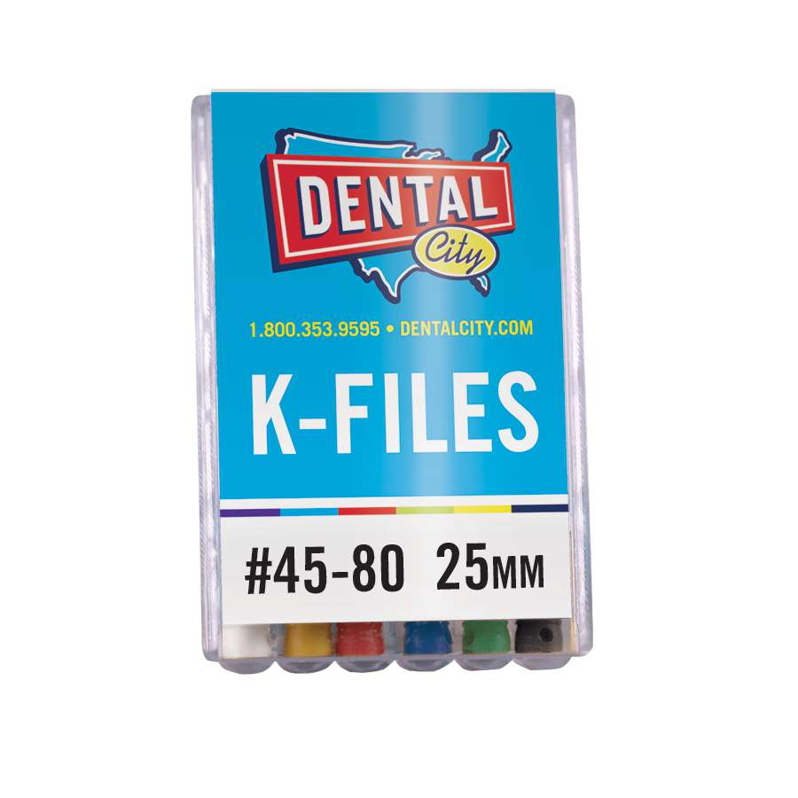 Dental City K-Files 25mm, #45-80 (6/Pack)