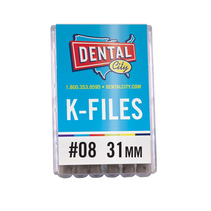 Dental City K-Files 31mm #08 (6/Pack)