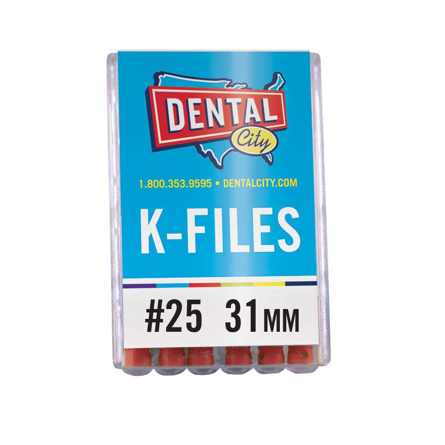 Dental City K-Files 31mm #25 (Pack of 6)