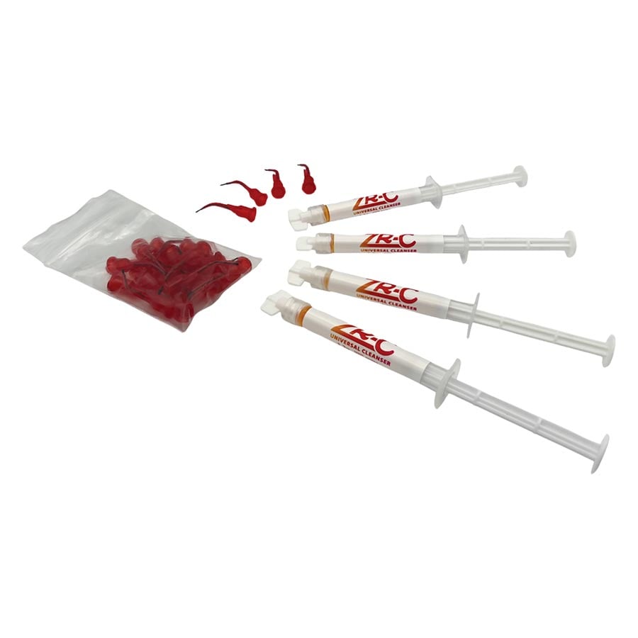 Vista Apex Zr-C Zirconia Cleanser, Universal, (4) 1g Syringes & (25) Spira-Flo Tips