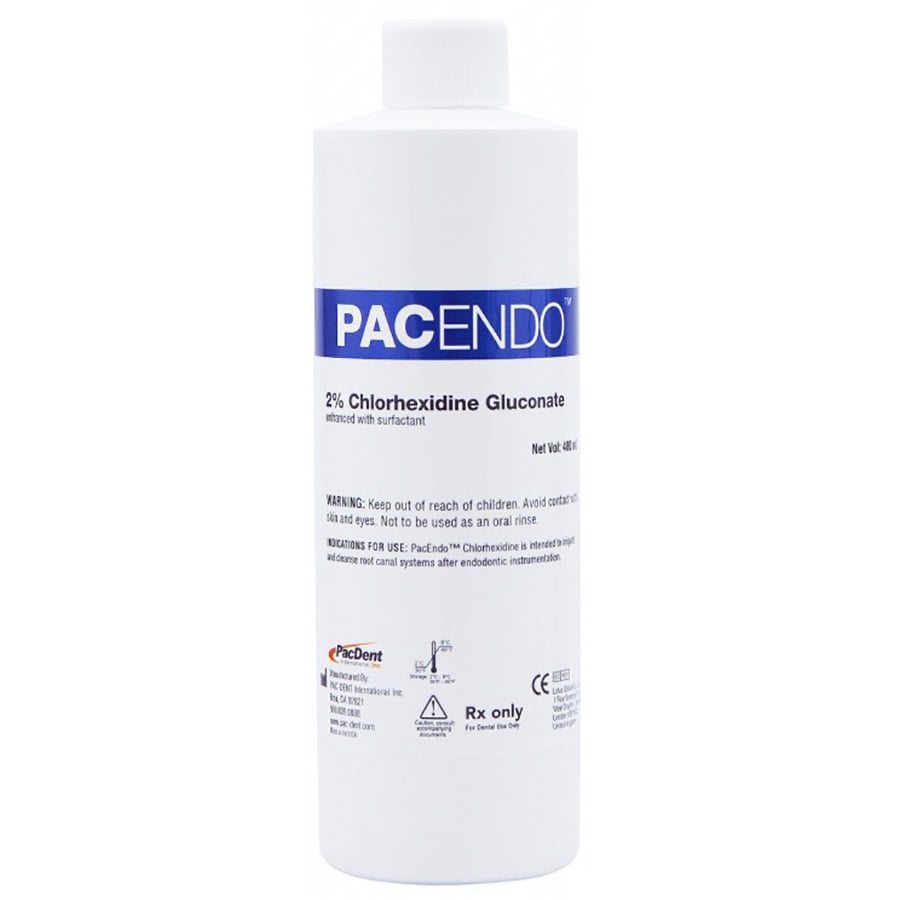 PacEndo 2% Chlorhexidine Bottle with Luer-Lock Dispensing Cap, 480mL/16oz, PE-CHXB