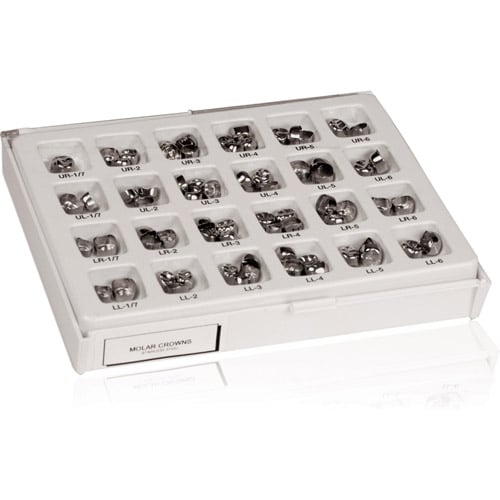 Pozzi First Primary Molar Stainless Steel Crowns, 72/Kit, 040-40-0022