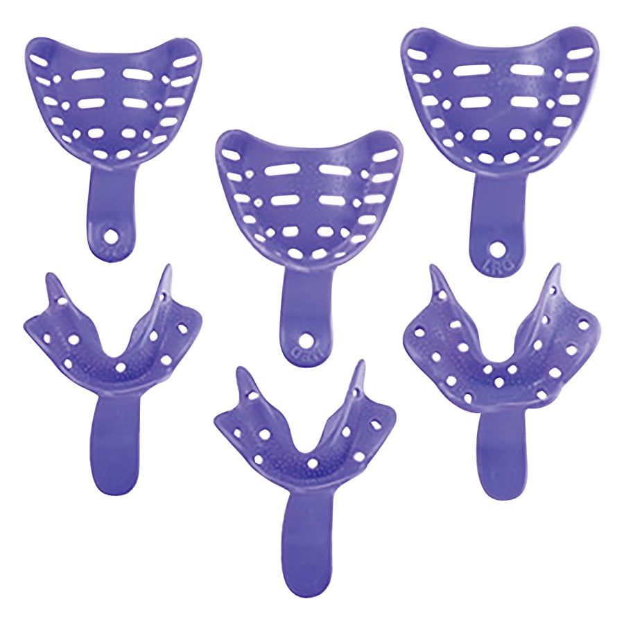 Dental City Edentulous Impression Trays, Medium Lower #4, 12/Pack, 0921701