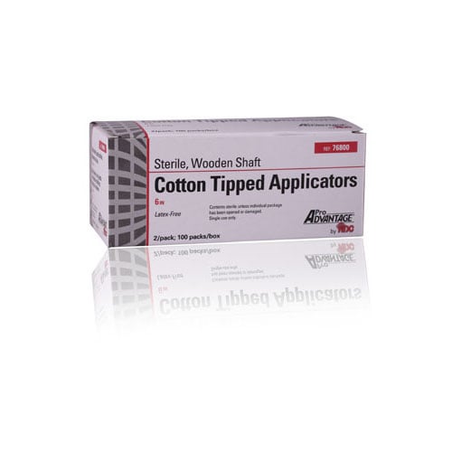 Pro Advantage Sterile Cotton Tipped Applicators, 6", 2/Pack, 200 Boxes/Case, 400 Total