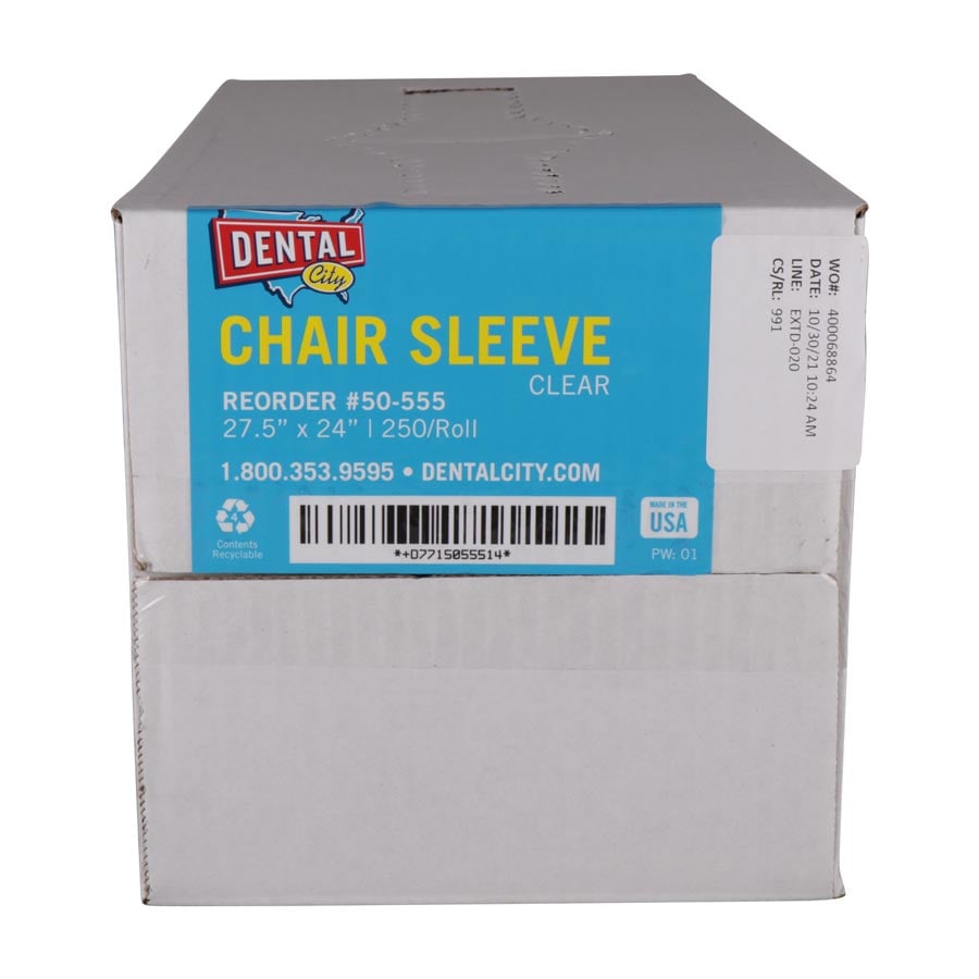 Dental City Disposable Clear Poly Chair Covers, 27.5" x 24", 225/Roll
