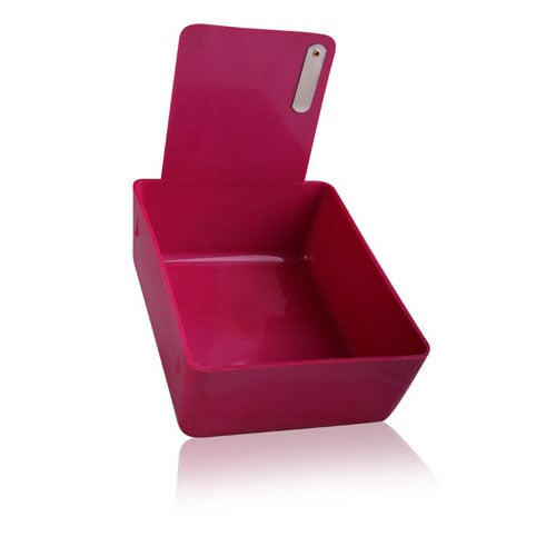 Plasdent Lab Pan with Metal Clip, Yellow Plastic, 7-1/16" x 5-5/8" x 2-3/8" Deep, 207MLP-3