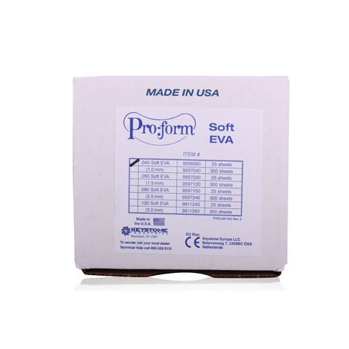 Dental City Soft EVA Sheets, 0.120" Clear, 300/Box, 9611280